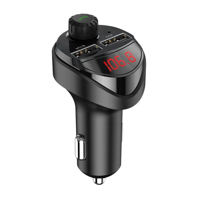 Car FM Transmitter with Dual USB Charging & Bluetooth
