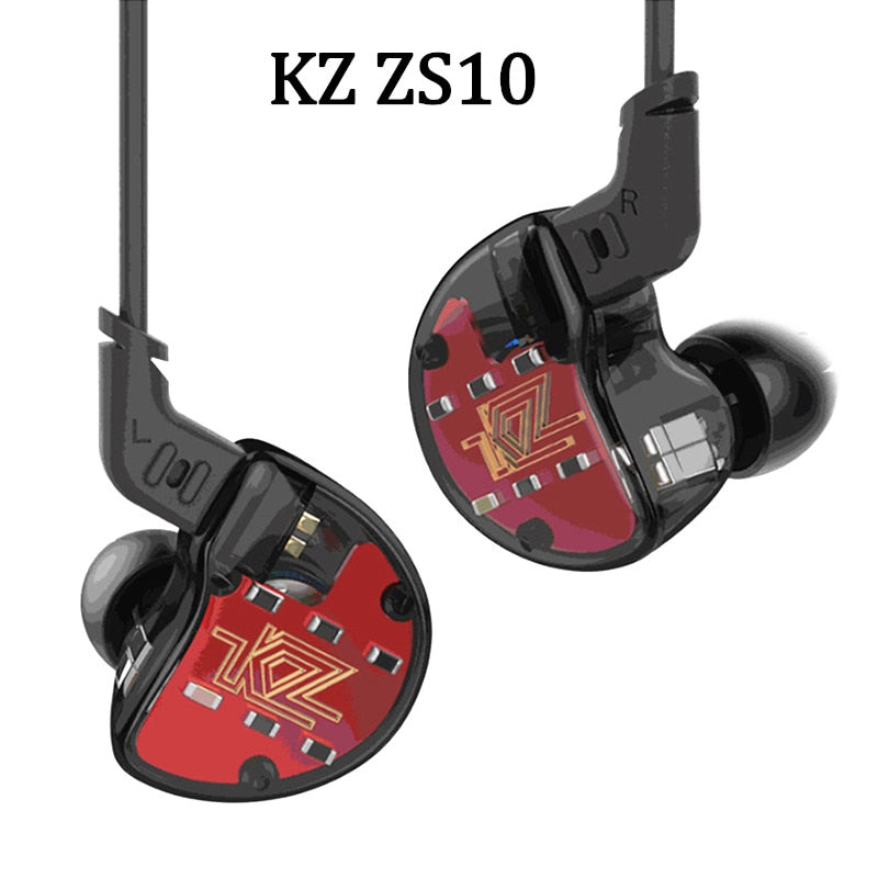 KZ ZS10 Hybrid In-Ear Headphones, Punchy HiFi Bass