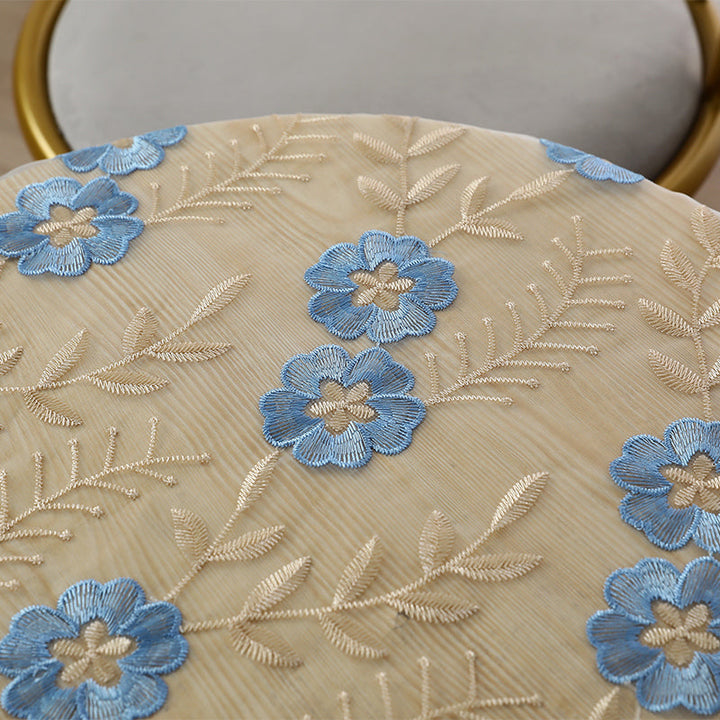 Embroidered Tablecloth for Elegant Floral Dining Decor