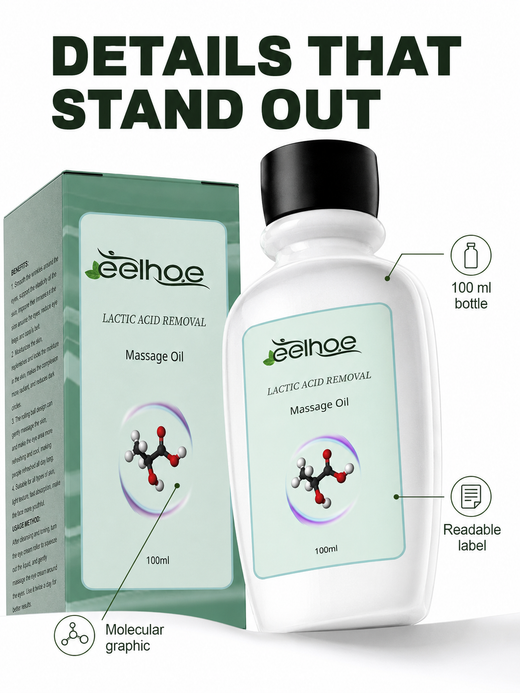 Lactic Acid Removal Massage Oil – Post-Workout Muscle Recovery