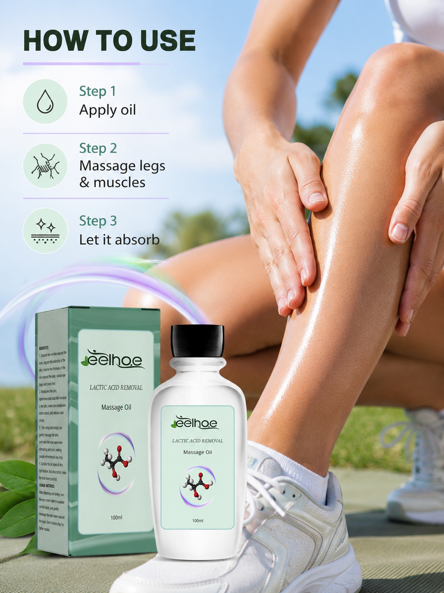 Lactic Acid Removal Massage Oil – Post-Workout Muscle Recovery