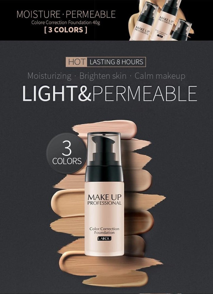 Color Correction Foundation for Natural 8-Hour Wear