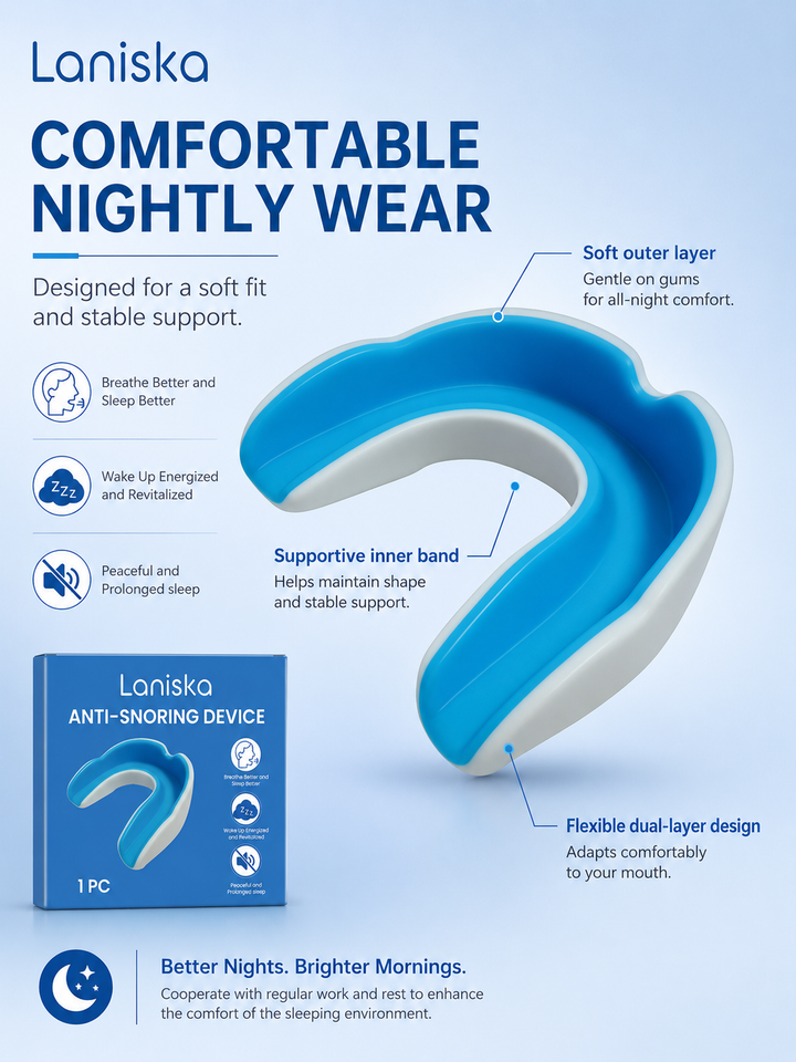 Anti-Snoring Device — Gentle Overnight Jaw Support