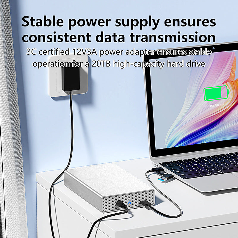 Aluminum SATA Hard Drive Enclosure, USB 3.0 Fast Transfer