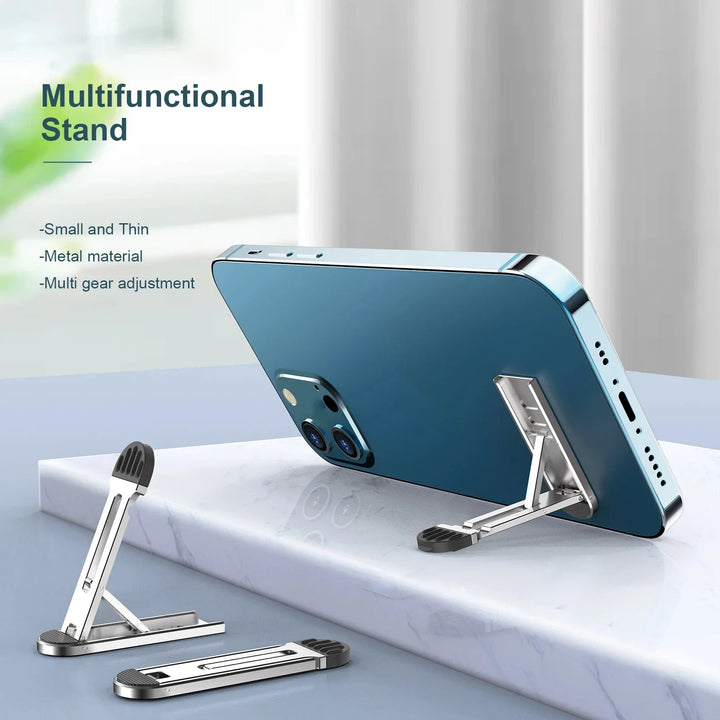 Ultra-Thin Folding Metal Laptop and Tablet Stand Riser