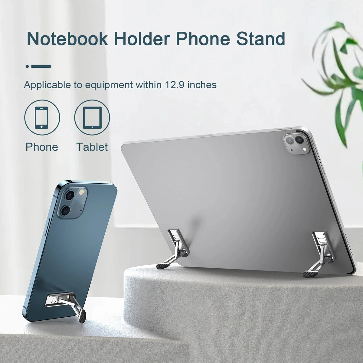 Ultra-Thin Folding Metal Laptop and Tablet Stand Riser