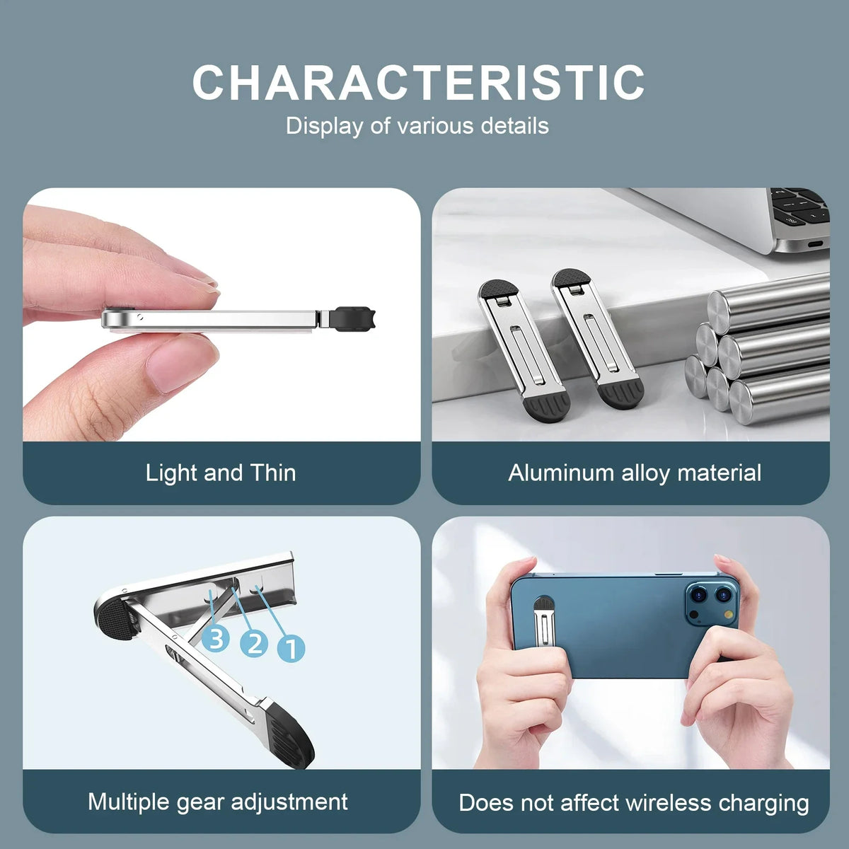 Ultra-Thin Folding Metal Laptop and Tablet Stand Riser