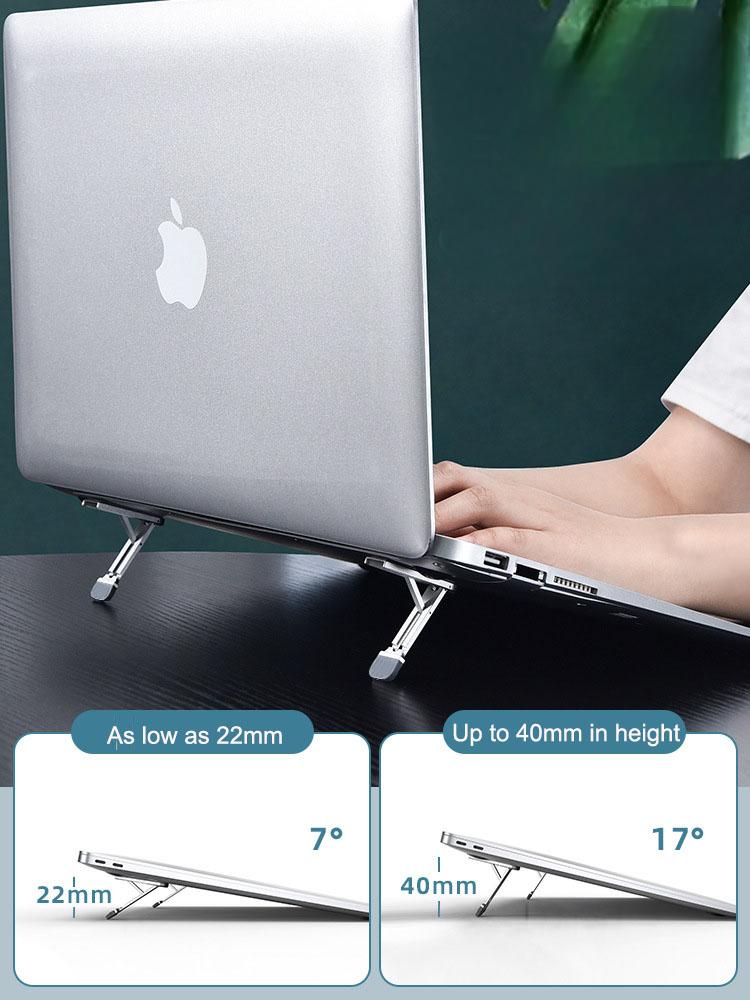 Ultra-Thin Folding Metal Laptop and Tablet Stand Riser