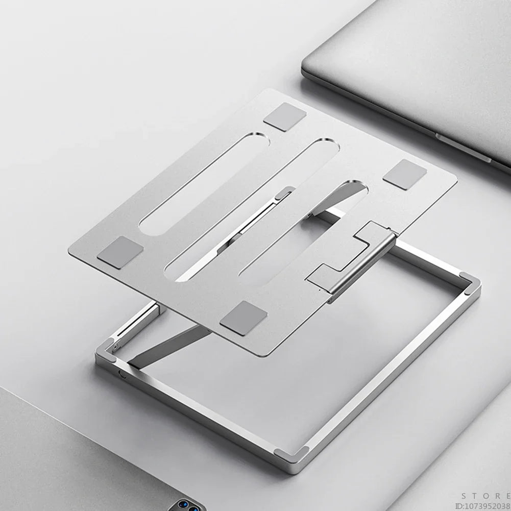 Adjustable Aluminum Laptop Stand for 17.3-Inch Laptops