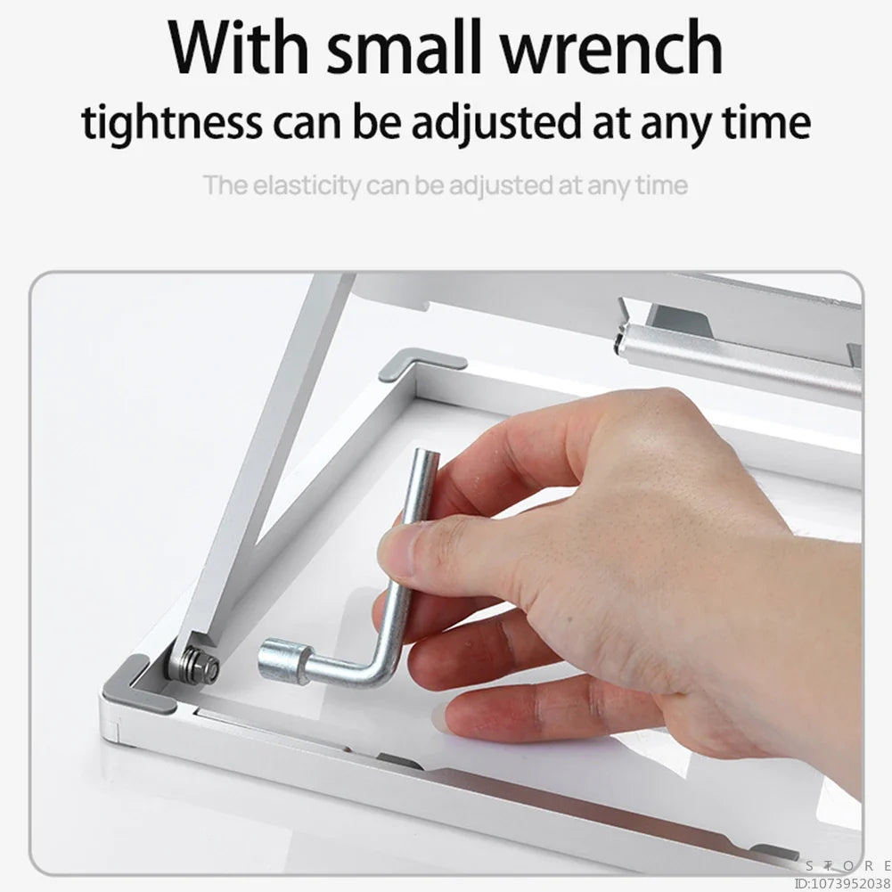 Adjustable Aluminum Laptop Stand for 17.3-Inch Laptops