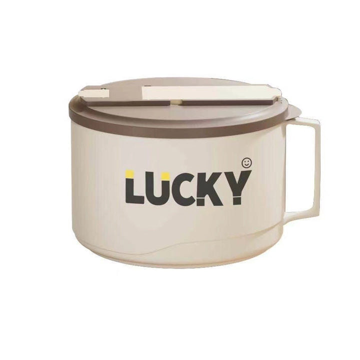Stainless Steel Instant Noodle Bowl with Lid & Cutlery