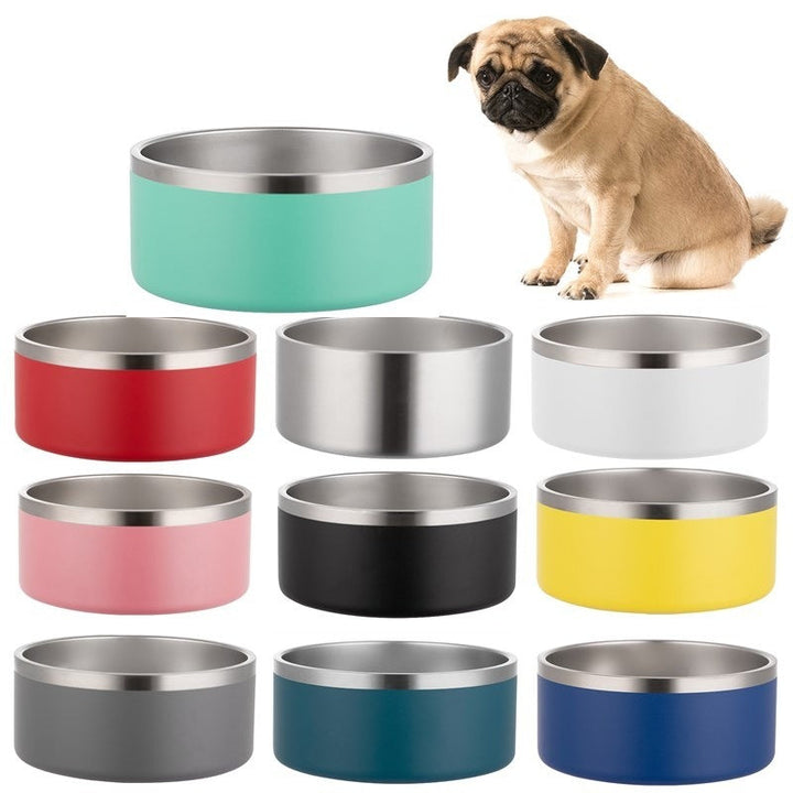 Large Stainless Steel Dog Bowl for Stable Feeding