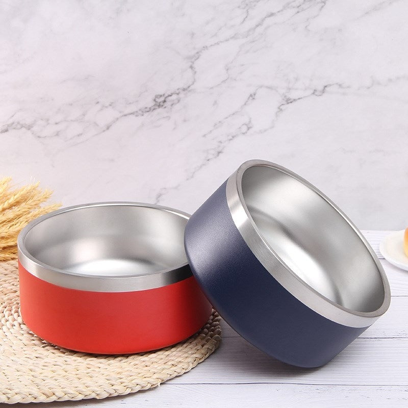 Large Stainless Steel Dog Bowl for Stable Feeding