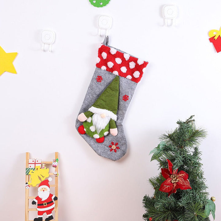 Christmas Stocking Decoration With 3D Festive Charm