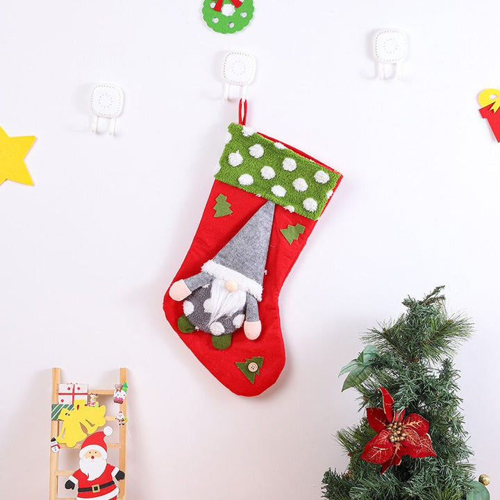 Christmas Stocking Decoration With 3D Festive Charm