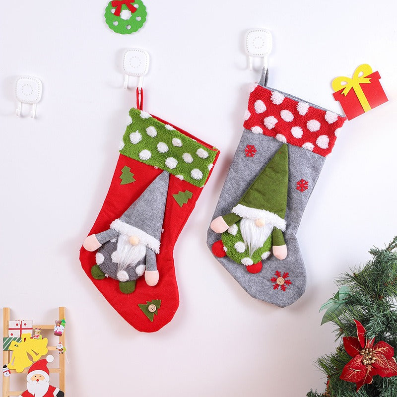 Christmas Stocking Decoration With 3D Festive Charm