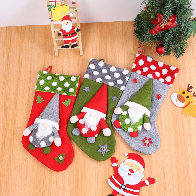 Christmas Stocking Decoration With 3D Festive Charm