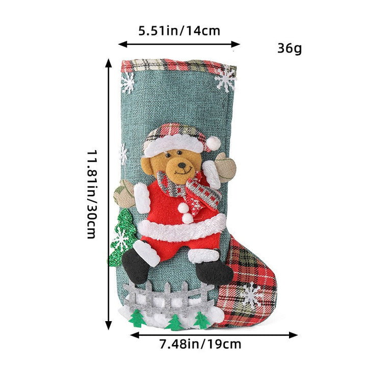 Large Christmas Stocking Gift Bag for Holiday Decor