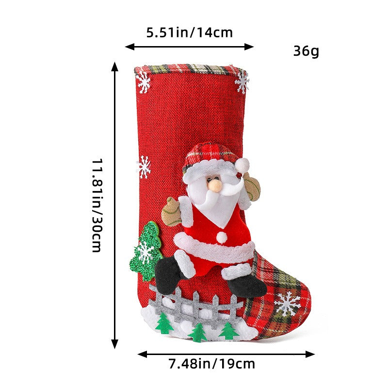 Large Christmas Stocking Gift Bag for Holiday Decor