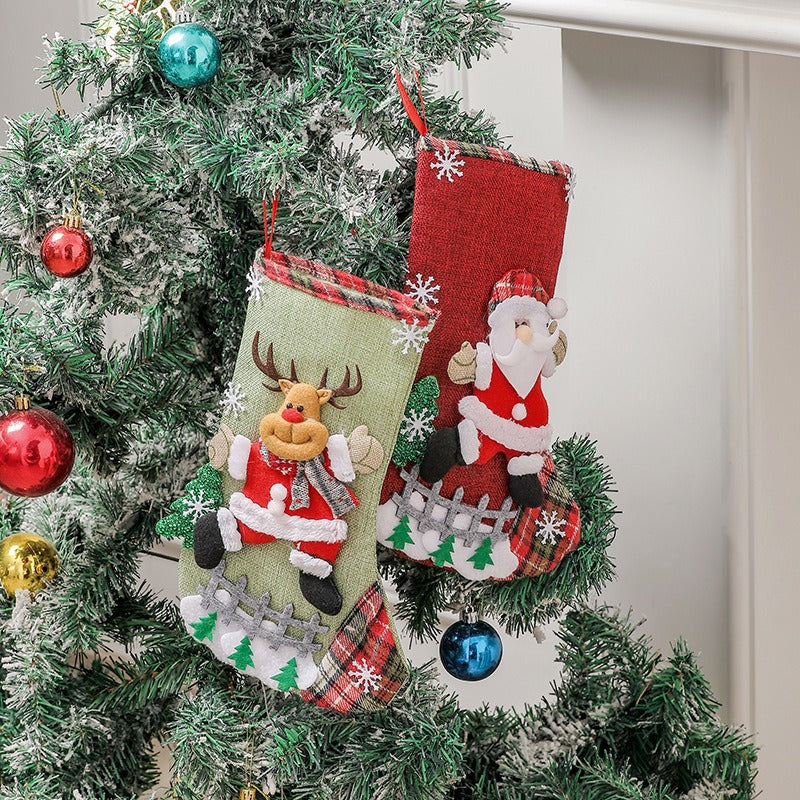 Large Christmas Stocking Gift Bag for Holiday Decor