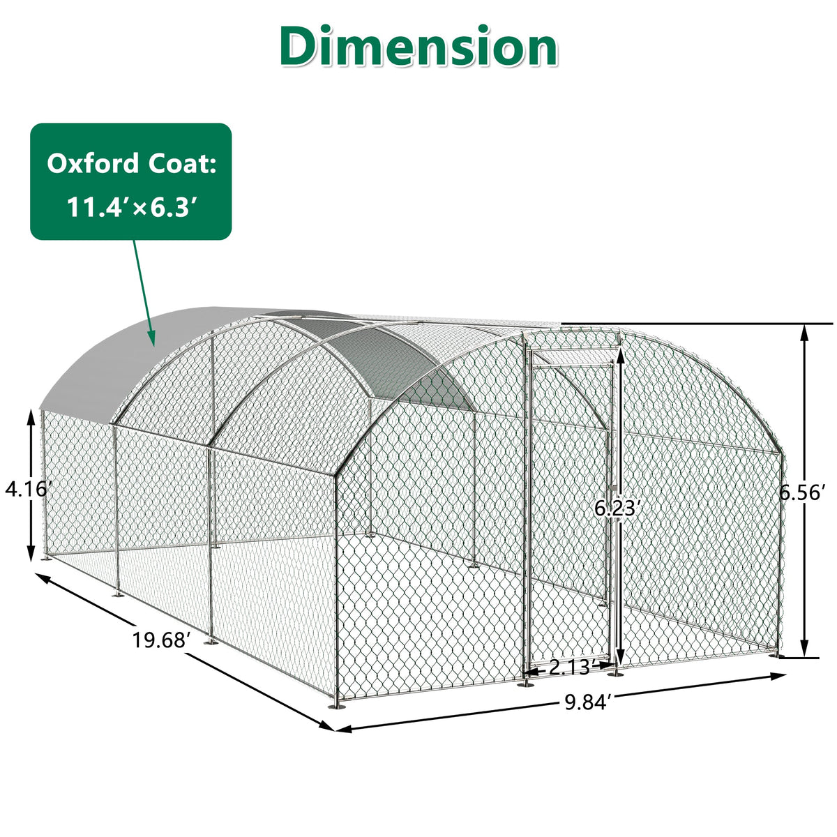 Walk-In Dome Chicken Coop With UV-Resistant Cover