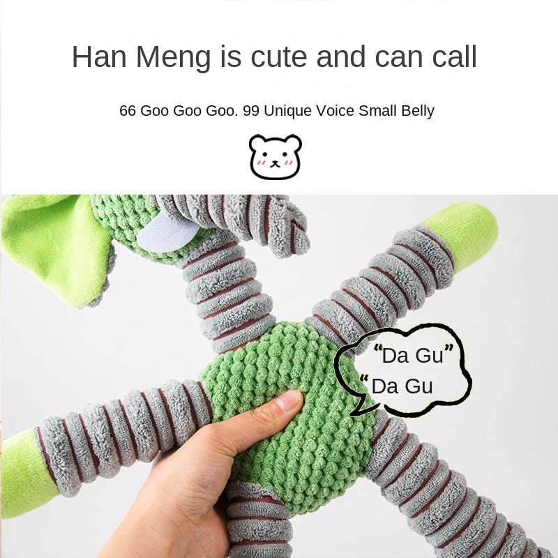 Squeaky Plush Dog Toy for Interactive Indoor Pet Play