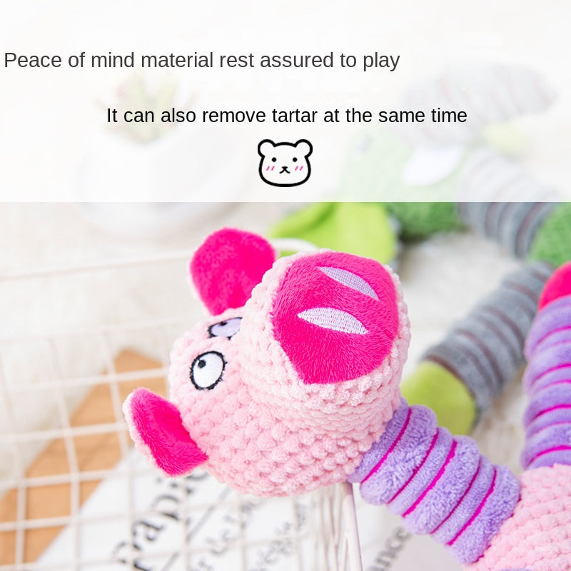 Squeaky Plush Dog Toy for Interactive Indoor Pet Play