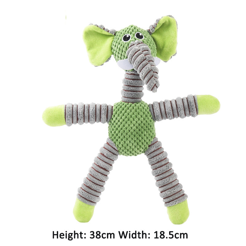 Squeaky Plush Dog Toy for Interactive Indoor Pet Play