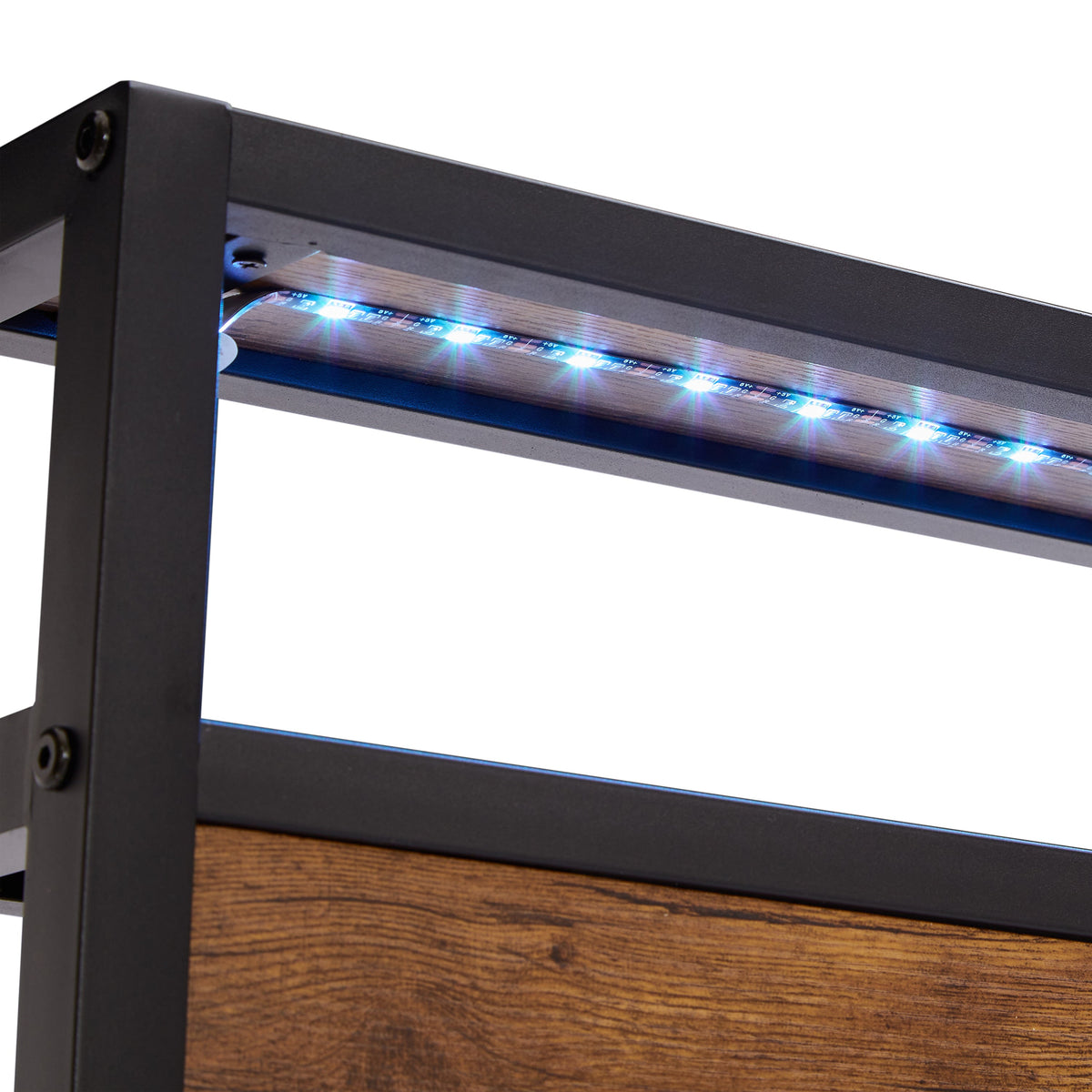 Metal Platform Bed Frame with USB and LED Headboard