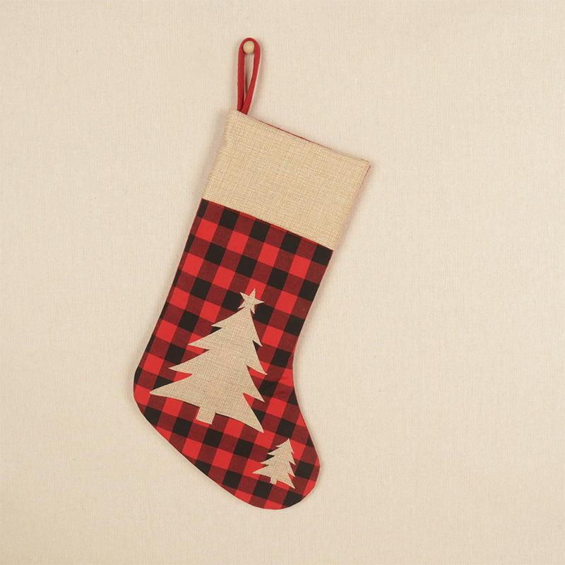 Christmas Stockings Set of 3 for Rustic Holiday Decor