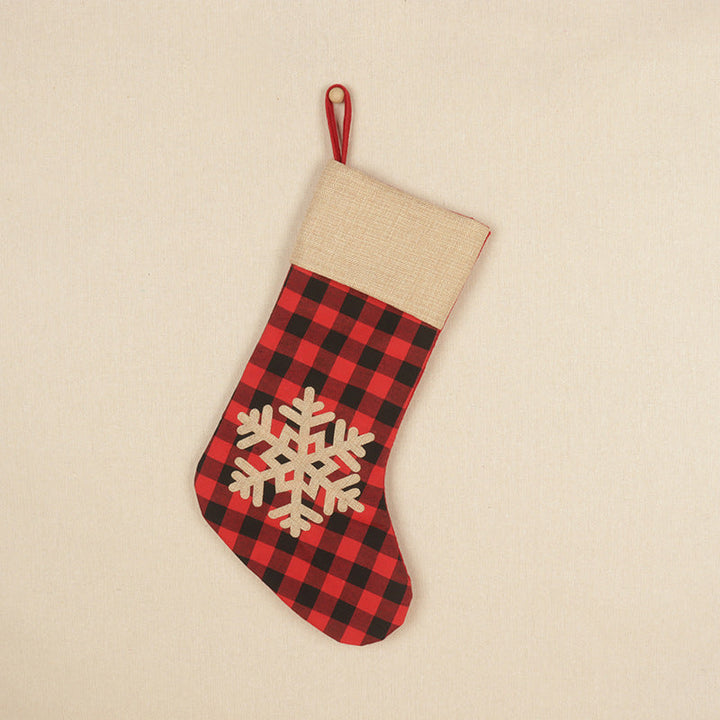 Christmas Stockings Set of 3 for Rustic Holiday Decor
