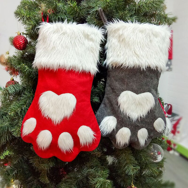 Dog Paw Christmas Stockings for Cozy Holiday Gifting