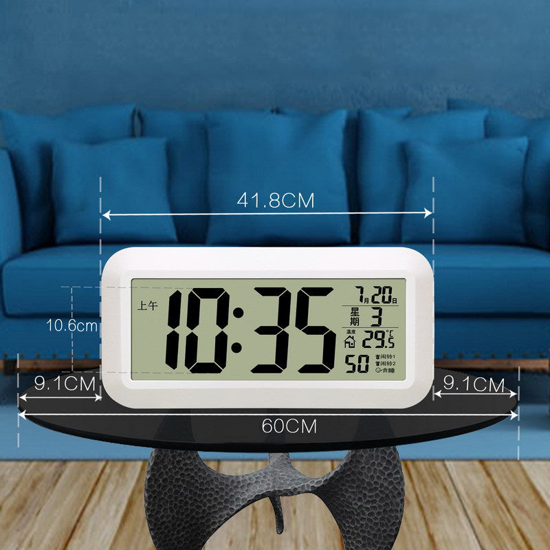 Large Digital Wall Clock With Temperature Display