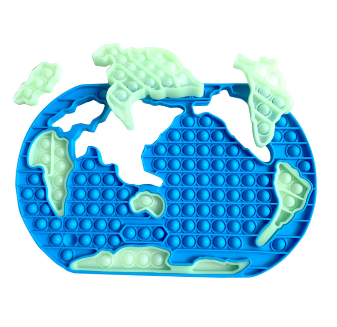 World Map Pop-It Puzzle for Screen-Free Geography Play