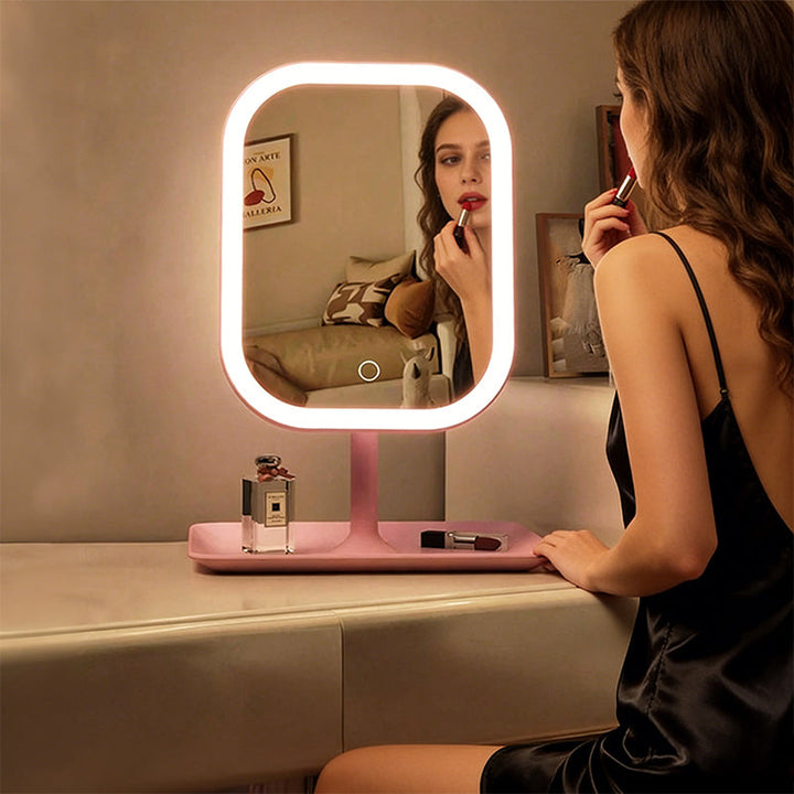 LED Makeup Mirror with 5x Magnification & Lighting