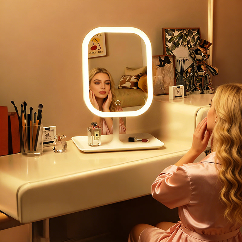 LED Makeup Mirror with 5x Magnification & Lighting