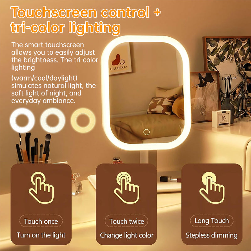 LED Makeup Mirror with 5x Magnification & Lighting