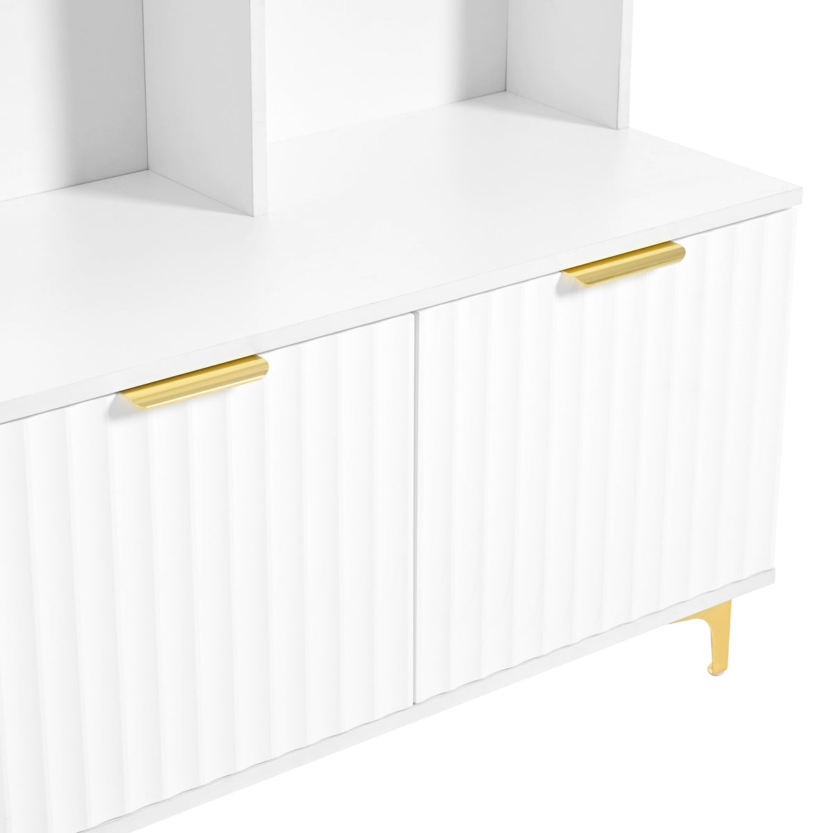 Entryway Hall Tree with Bench and Gold Coat Hooks