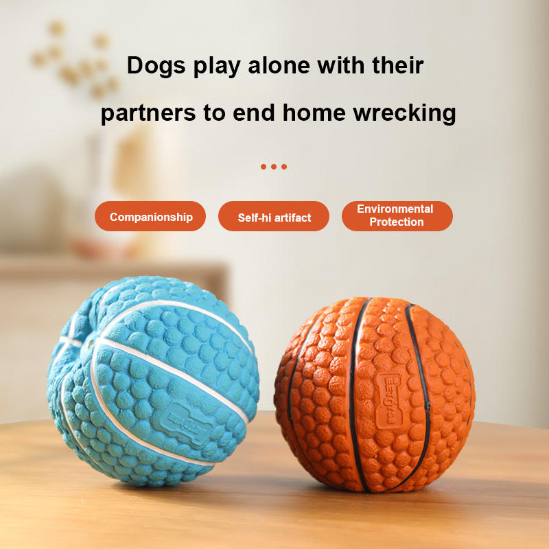 Textured Latex Dog Ball for Fetch, Chew & Boredom