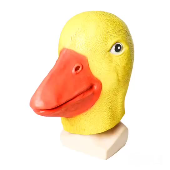 Latex Duck Mask for Funny Halloween Cosplay Parties