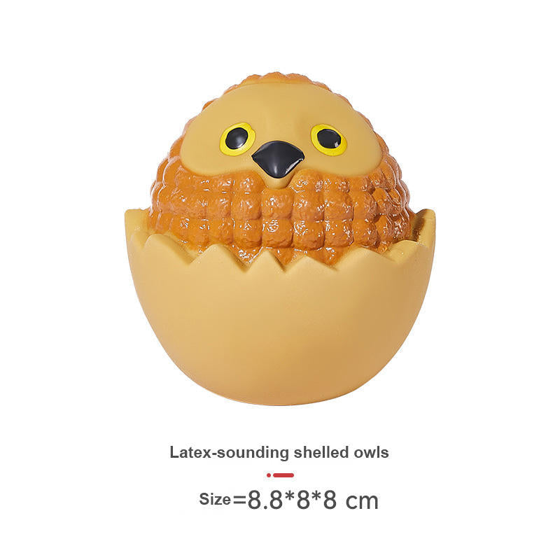 Latex Owl Dog Toy for Interactive Chew & Puzzle Play