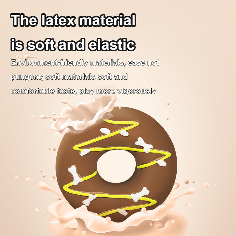 Bite-Resistant Donut Dog Toy for Interactive Play