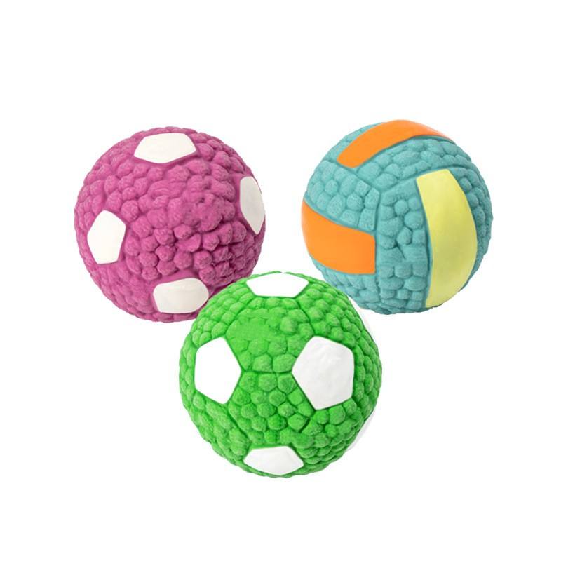 Textured Latex Sound Balls for Interactive Dog Play