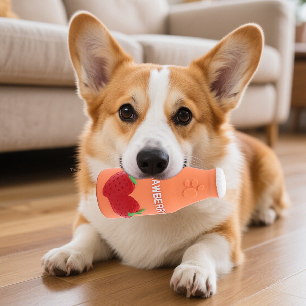 Latex Squeaky Dog Toy for Teeth Cleaning & Boredom Relief