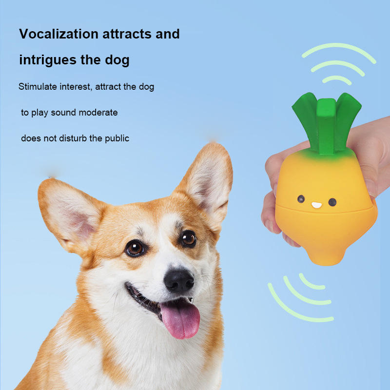 Latex Vegetable Dog Toy for Soft Squeaky Playtime