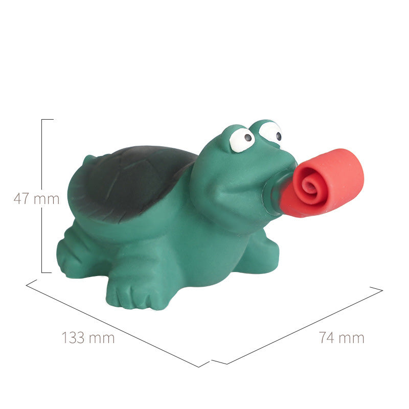 Interactive Dog Toy With Retractable Tongue & Whistle