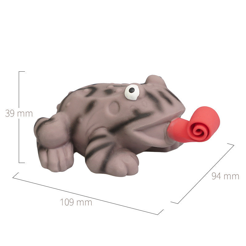 Interactive Dog Toy With Retractable Tongue & Whistle
