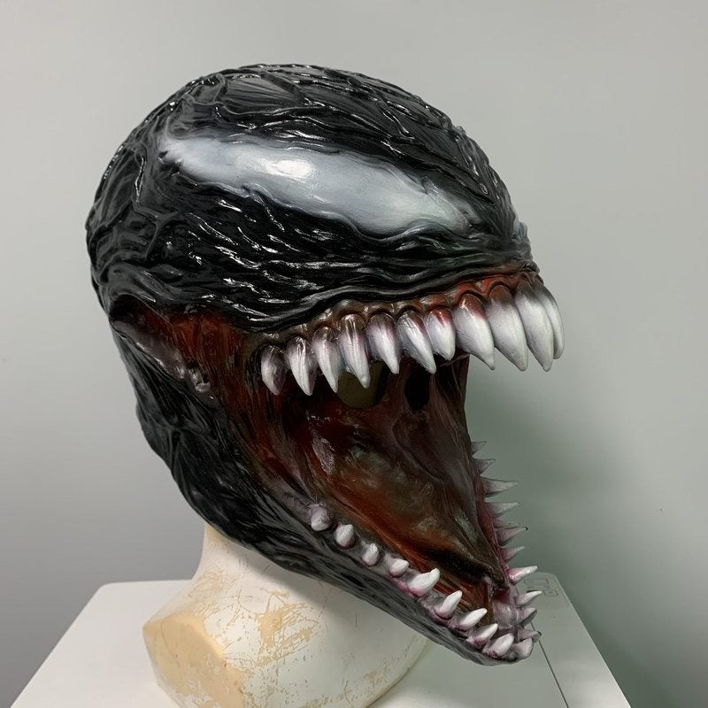 Venom Latex Cosplay Mask With Full-Head Character Look
