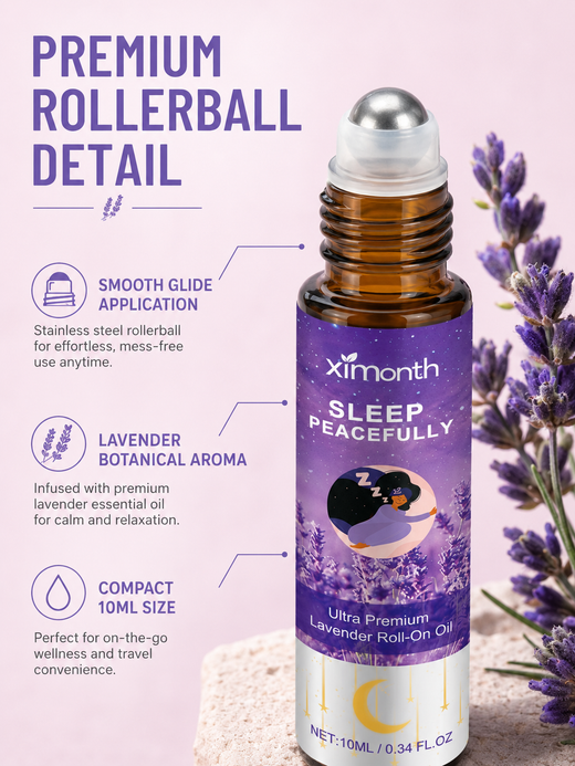 Lavender Sleep Roll-On Oil — Deep, Peaceful Sleep & Tension