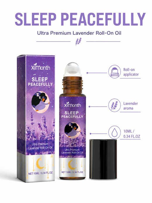 Lavender Sleep Roll-On Oil — Deep, Peaceful Sleep & Tension